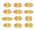 Golden Blank frame and label collection vector illustration Royalty Free Stock Photo
