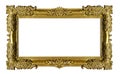 Golden blank photo frame Royalty Free Stock Photo
