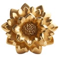 Golden Bloom 3D Sculptural Decor - aI generated