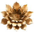 Golden Blossoming Floral Sculpture - aI generated