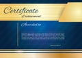 Golden Blue certificate Royalty Free Stock Photo