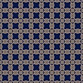 Golden blue geometric abstract seamless pattern Royalty Free Stock Photo