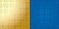 Golden and blue vector decorative musical backgrounds with gradient