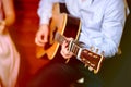 Golden Blues. Boys Band saxophone section at event , jazz player male playing on Saxophone, music instrument played by man saxopho Royalty Free Stock Photo