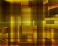 Golden blurred gradient mosaic background of micropolosa. Tapal shades