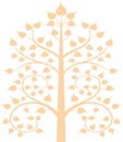 Golden Bodhi tree symbol with Thai style isolate on background Royalty Free Stock Photo