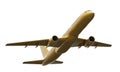 Golden Boeing 757 aircraft