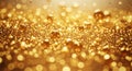 Golden Bokeh Abstract Light Background Royalty Free Stock Photo