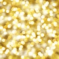 Golden bokeh effect background for Christmas and new year greetings or wishes, soft luxury gold background Royalty Free Stock Photo
