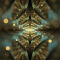 Golden Bokeh Elliptic Split fractal Royalty Free Stock Photo