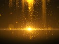 Golden bokeh glamour abstract background
