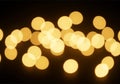 Golden Bokeh Light Abstract Background Royalty Free Stock Photo