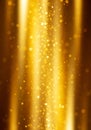 Golden Bokeh Light Streaks on Dark Brown Background Texture Royalty Free Stock Photo
