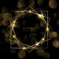 Golden bokeh lights abstract background Royalty Free Stock Photo