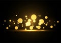 Golden Bokeh Lights Abstract Background Royalty Free Stock Photo