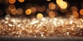 Golden Bokeh Lights Abstract Background Royalty Free Stock Photo