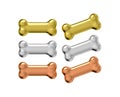 Bone shape shiny dog signs for pets Royalty Free Stock Photo