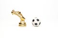 Golden boot for football Royalty Free Stock Photo