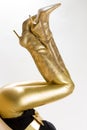 golden boots Royalty Free Stock Photo