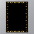 Golden border on black page template