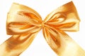 Golden bow ribbon Royalty Free Stock Photo