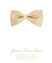 Golden bow tie Royalty Free Stock Photo