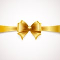 Golden bow. Vector illustration