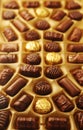 A box with praline chocolates Royalty Free Stock Photo