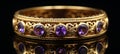 Golden bracelet with amethyst gemstones stunning jewelry accessories for elegance and glamour