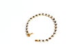 Golden bracelet with Gem. Royalty Free Stock Photo