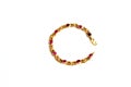 Golden bracelet and Gem Royalty Free Stock Photo