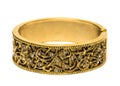 Golden bracelet isolated Royalty Free Stock Photo