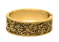 Golden bracelet isolated