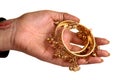 Golden bracelets Royalty Free Stock Photo