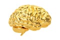 Golden Brain, 3D rendering