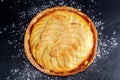 Golden Bramley apple tart with cinnamon glaze