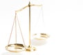 Golden brass balance scale Royalty Free Stock Photo