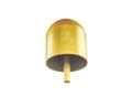 Golden brass bell hanging isolated on white background , clipping path Royalty Free Stock Photo