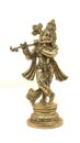 golden brass statue of hindu god lord krishna Royalty Free Stock Photo