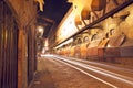 Golden bridge at night