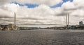 Golden Bridge over the Golden Horn Bay. Vladivostok. Royalty Free Stock Photo