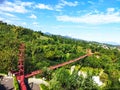 Golden bridge in the Punclut Lembang toursim area, Bandung, Indonesia - 2022 Royalty Free Stock Photo