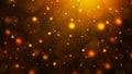 Golden and brown abstract gradient bokeh background with circles, rays and highlights