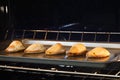 Delicious empanadas bake in a hot oven