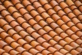 Golden brown glazed Asian antique roof tiling