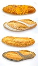 Golden Brown Loaf of French Baguette Bread. Royalty Free Stock Photo