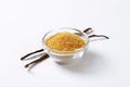 Golden brown raw cane sugar Royalty Free Stock Photo