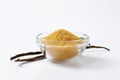 Golden brown raw cane sugar Royalty Free Stock Photo