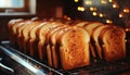 Golden brown slices of bread toasting in a domestic toaster Royalty Free Stock Photo