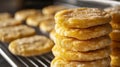 Golden Brown Sugar Cookies Stacked On A Rack Royalty Free Stock Photo
